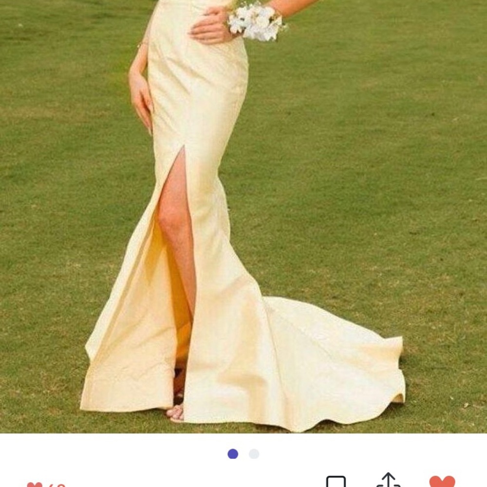 Sherri Hill Strapless Yellow size 00